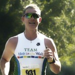 Mikkel Pitzner Competing In The 2012 New York City Triathlon Run Leg