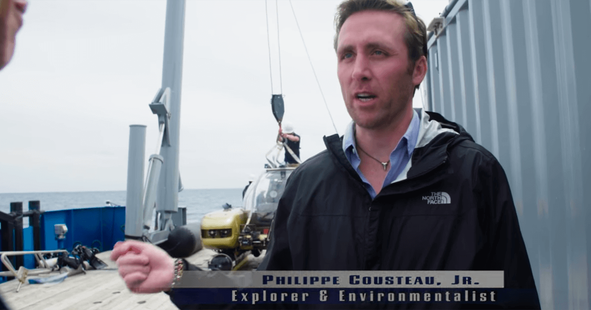 Philippe Cousteau on board Baseline Explorer during important Project Baseline event